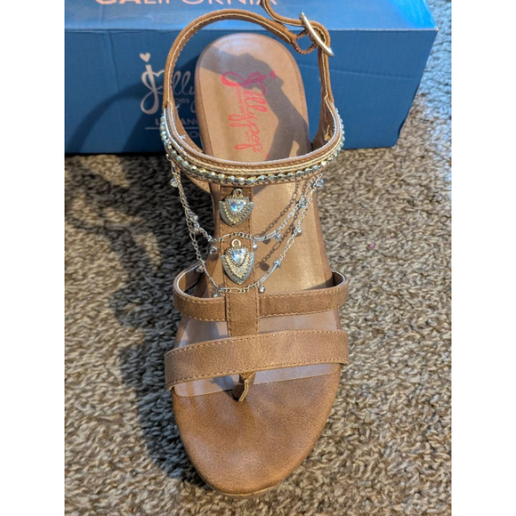 Women's Jellypop Brown Wedge Sandals Size 6 - Picture 2 of 6